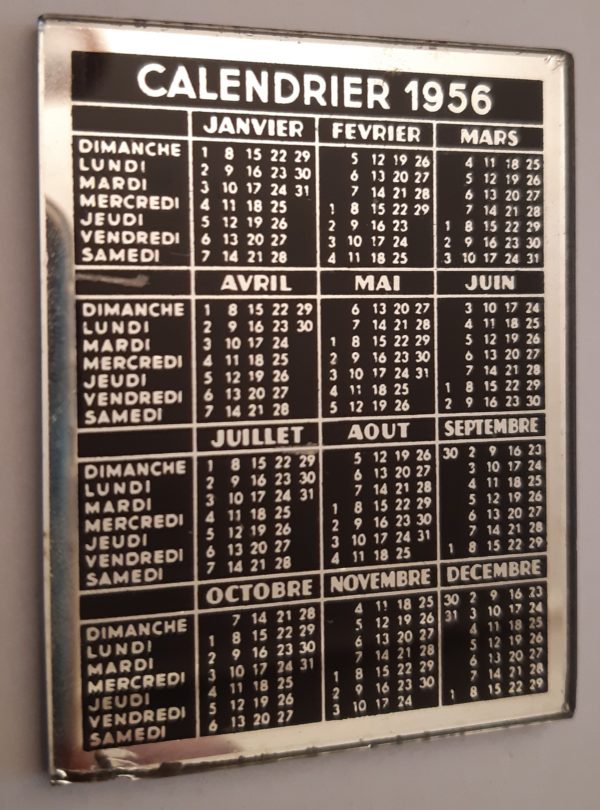 Calendrier Miroir 1956 Paquet