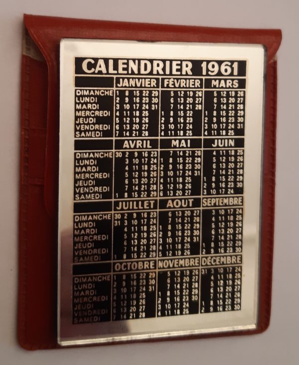 Calendrier Miroir 1961 Mme Gasnier Alimentation Café Le Mans