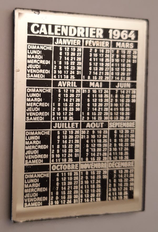 Calendrier Miroir 1964