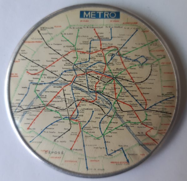 Plan du métro de Paris rond