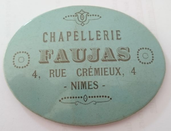 chapellerie faujas (bleu, ovale)