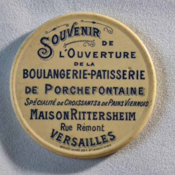 Souvenir de L'Ouverture de la Boulangerie-Patisserie De Porchefontaine. Versailles.