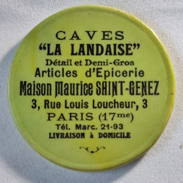 Caves "La Landaise" Articles d’Épicerie. Maison Maurice Saint-Genez. Paris..