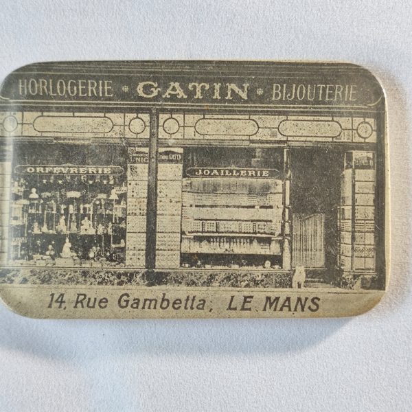 Horlogerie-Bijouterie "Gatin". Orfèvrerie-Joaillerie. 14, Rue Gambetta. Le Mans