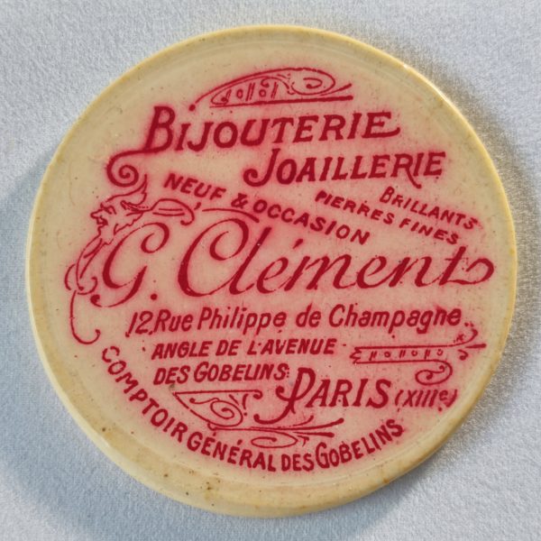 Bijouterie-Joaillerie. G. Clément. Paris XIIIe