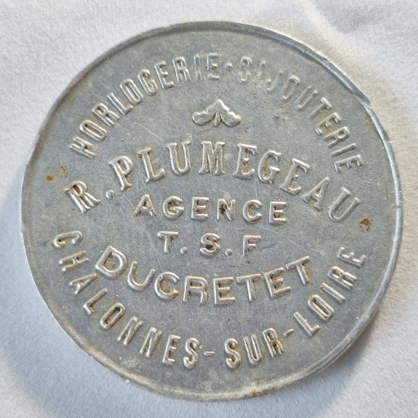 Horlogerie-Bijouterie. R. Plumegeau, agence T.S.F Ducretet. Chalonnes-Sur-Loire.