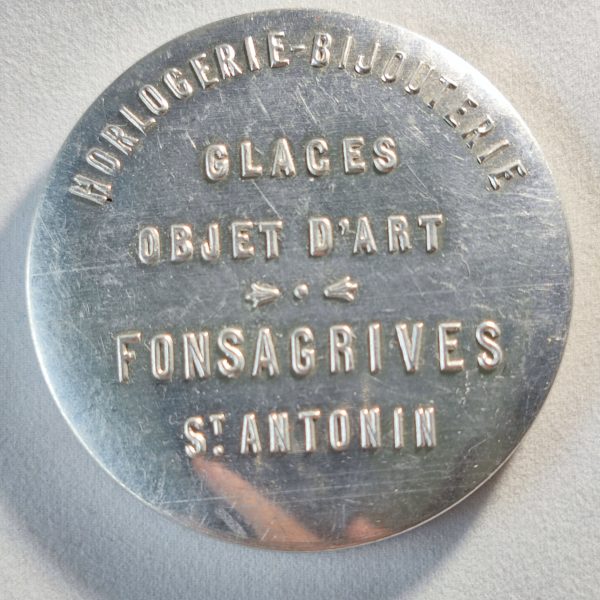 Horlogerie-Bijouterie-Glaces-Objet d'art. Fonsagrives. St Antonin. (Double)