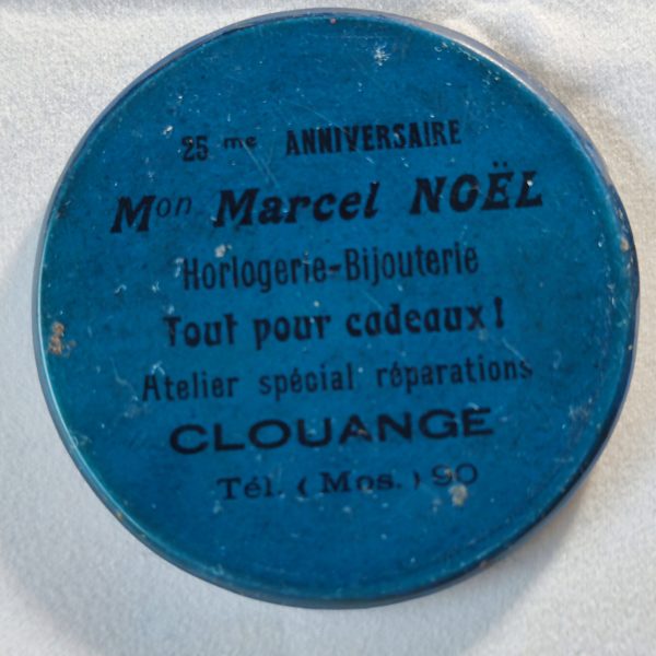 Horlogerie-Bijouterie. 25me Anniversaire, Marcel Noël, Atelier spécial réparations. Clouange.