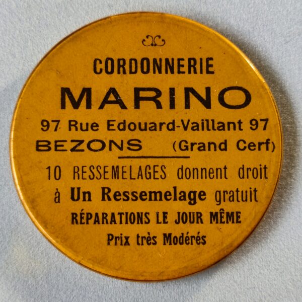 "Cordonnerie Marino, Bezons".