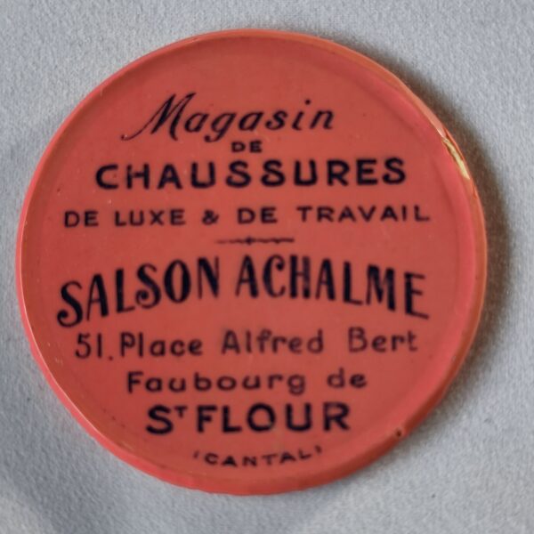 "Magasin de Chaussures de Luxe et de Travail, Salson Achalme, Saint Flour".