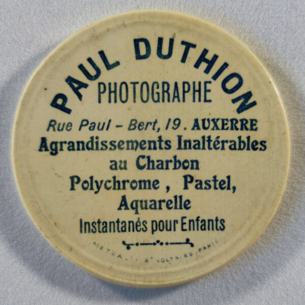 "Paul Duthion, Photographe ..., Auxerre".