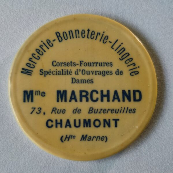 "Mercerie-Bonneterie-Lingerie, Mme Marchand",Chaumont.