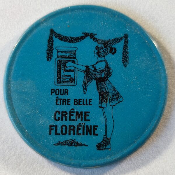 "Crème Floréïne, pour être belle".(bleu).