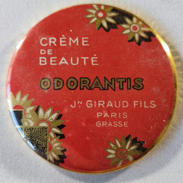 "Crème de beauté, Odorantis". Jn Giraud Fils, Paris, Grasse.