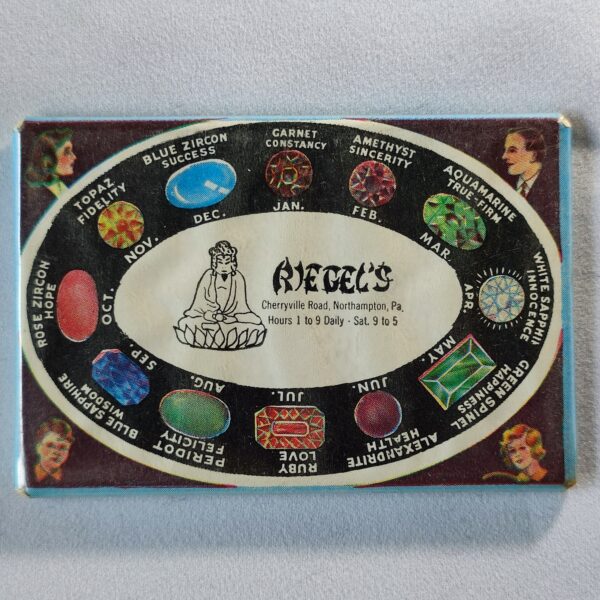 "Riegel's, Cherryville Road, Northampton, Pennsylvanie. Hours 1 to 9 Daily - Sat. 9 to 5.