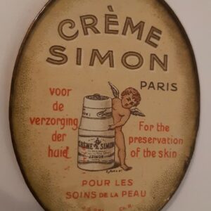 "Crème Simon" Paris. A g. en néerlandais et à d. en anglais. (sous verre)