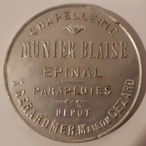 Chapellerie MUNIER Blaise à Épinal (double)