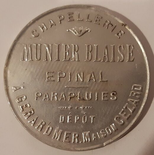 Chapellerie MUNIER Blaise à Épinal (double)