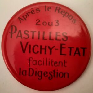Vichy État Après le repas (arrondi) (rouge)