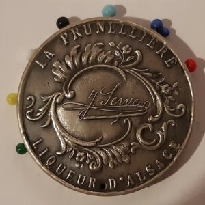 Miroir porte aiguilles "La prunellière" liqueur d'Alsace